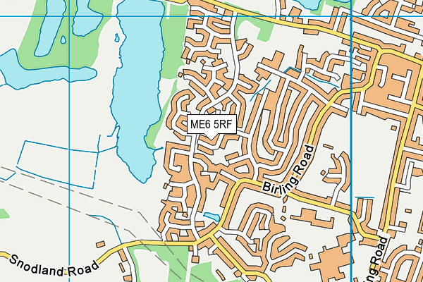 ME6 5RF map - OS VectorMap District (Ordnance Survey)