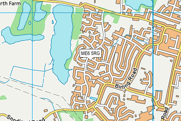 ME6 5RG map - OS VectorMap District (Ordnance Survey)