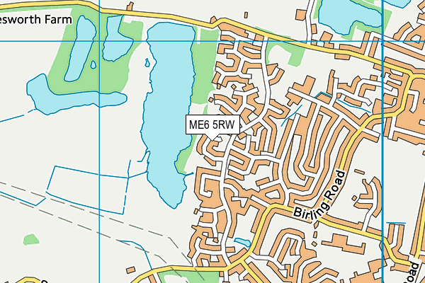 ME6 5RW map - OS VectorMap District (Ordnance Survey)