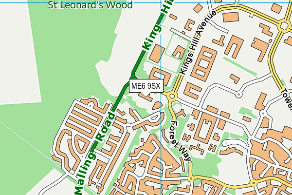 ME6 9SX map - OS VectorMap District (Ordnance Survey)