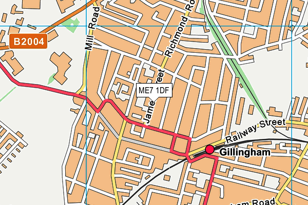 ME7 1DF map - OS VectorMap District (Ordnance Survey)