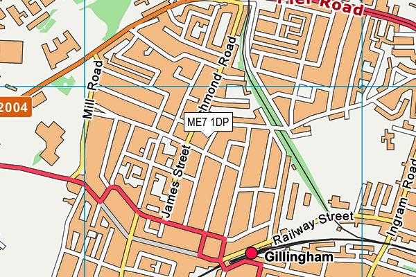 ME7 1DP map - OS VectorMap District (Ordnance Survey)