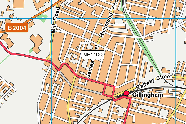 ME7 1DQ map - OS VectorMap District (Ordnance Survey)