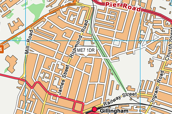 ME7 1DR map - OS VectorMap District (Ordnance Survey)