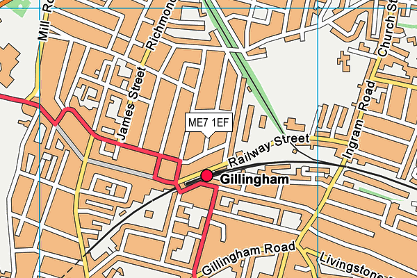 ME7 1EF map - OS VectorMap District (Ordnance Survey)