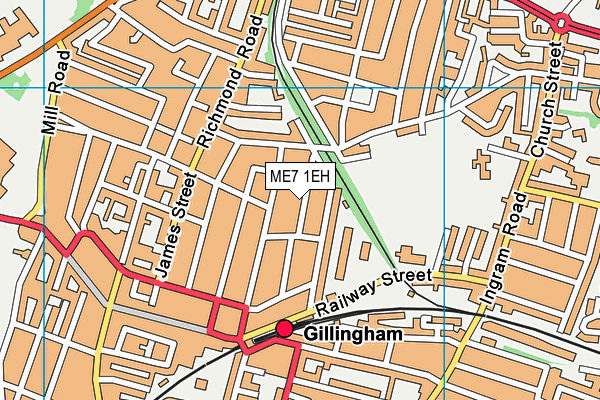 ME7 1EH map - OS VectorMap District (Ordnance Survey)