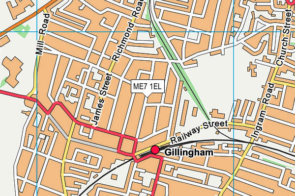 ME7 1EL map - OS VectorMap District (Ordnance Survey)