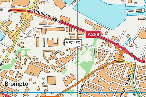 ME7 1FD map - OS VectorMap District (Ordnance Survey)