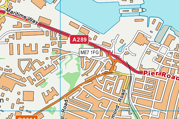 ME7 1FG map - OS VectorMap District (Ordnance Survey)