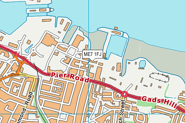 ME7 1FJ map - OS VectorMap District (Ordnance Survey)