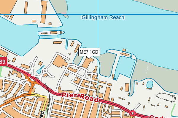 ME7 1GD map - OS VectorMap District (Ordnance Survey)