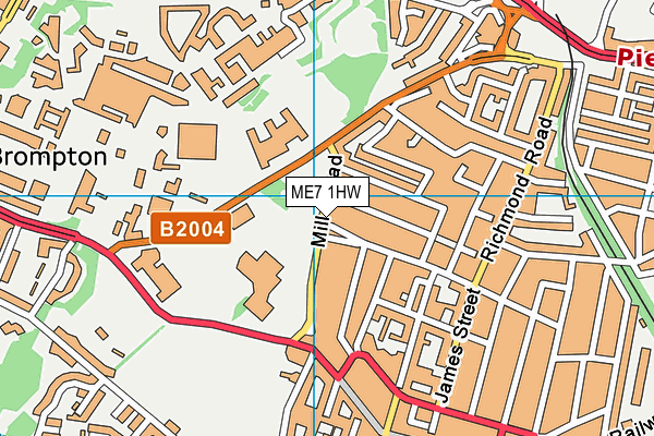 ME7 1HW map - OS VectorMap District (Ordnance Survey)