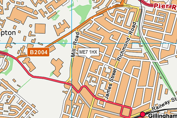 ME7 1HX map - OS VectorMap District (Ordnance Survey)