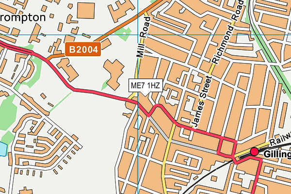 ME7 1HZ map - OS VectorMap District (Ordnance Survey)