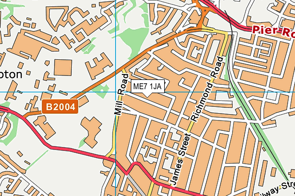 ME7 1JA map - OS VectorMap District (Ordnance Survey)