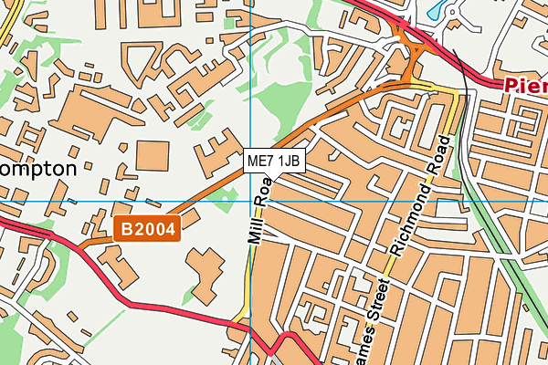 ME7 1JB map - OS VectorMap District (Ordnance Survey)