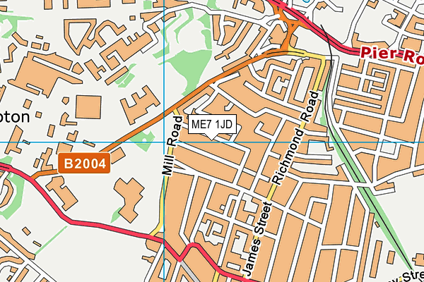 ME7 1JD map - OS VectorMap District (Ordnance Survey)