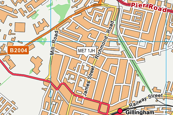 ME7 1JH map - OS VectorMap District (Ordnance Survey)