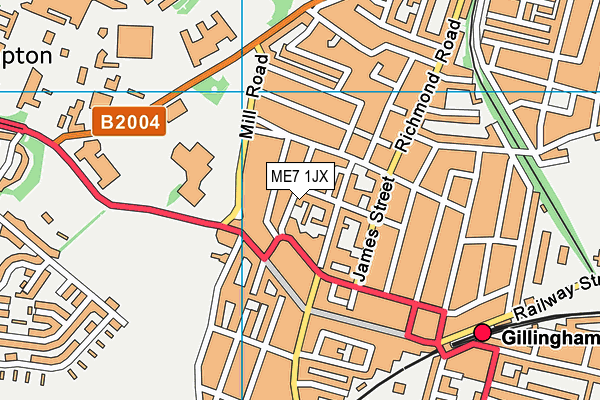 ME7 1JX map - OS VectorMap District (Ordnance Survey)