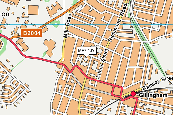 ME7 1JY map - OS VectorMap District (Ordnance Survey)