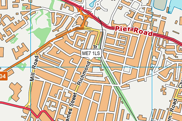 ME7 1LS map - OS VectorMap District (Ordnance Survey)