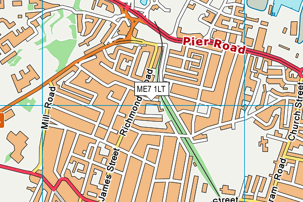 ME7 1LT map - OS VectorMap District (Ordnance Survey)
