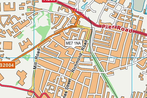 ME7 1NA map - OS VectorMap District (Ordnance Survey)