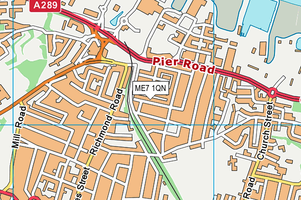 ME7 1QN map - OS VectorMap District (Ordnance Survey)