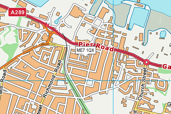 ME7 1QX map - OS VectorMap District (Ordnance Survey)