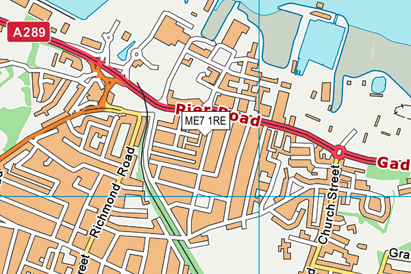 ME7 1RE map - OS VectorMap District (Ordnance Survey)