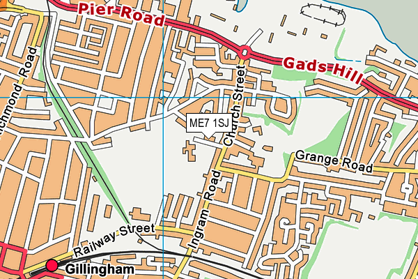 Saxon Way Children's Centre map (ME7 1SJ) - OS VectorMap District (Ordnance Survey)