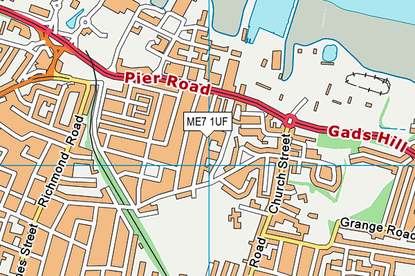 ME7 1UF map - OS VectorMap District (Ordnance Survey)