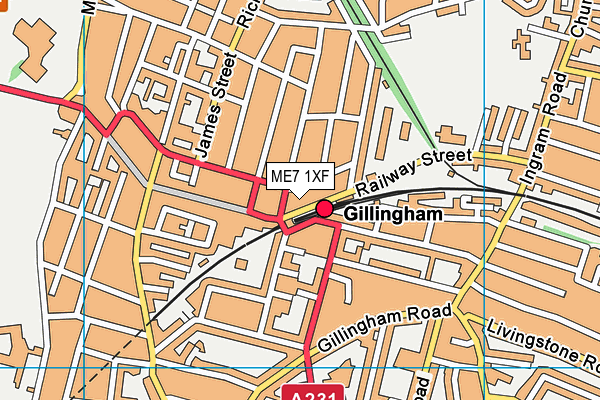 ME7 1XF map - OS VectorMap District (Ordnance Survey)