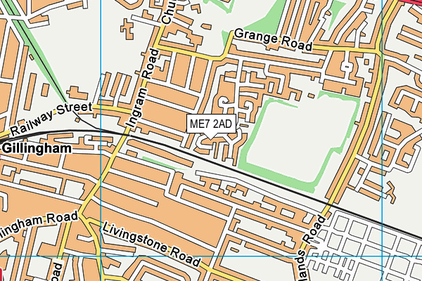 ME7 2AD map - OS VectorMap District (Ordnance Survey)