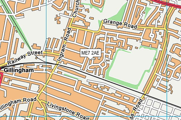 ME7 2AE map - OS VectorMap District (Ordnance Survey)