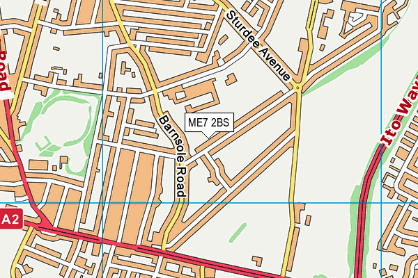 ME7 2BS map - OS VectorMap District (Ordnance Survey)