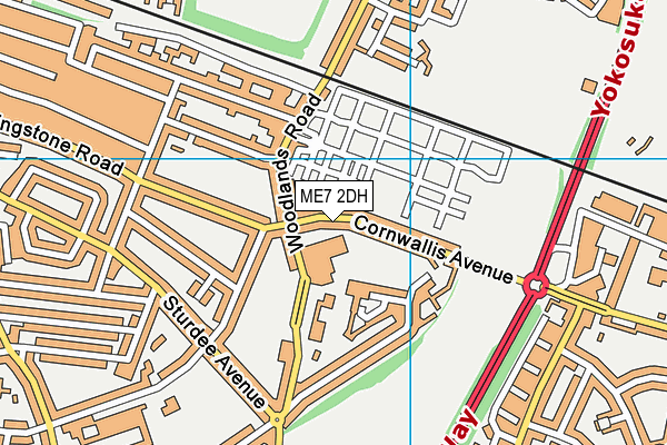 ME7 2DH map - OS VectorMap District (Ordnance Survey)