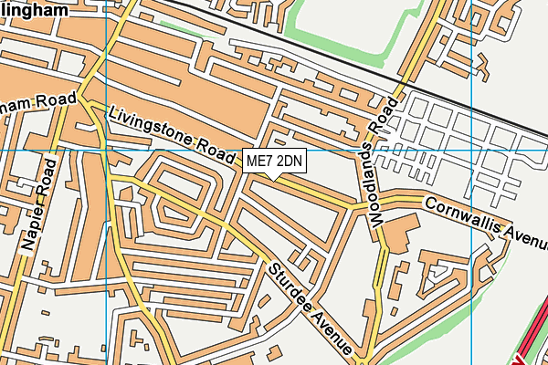 ME7 2DN map - OS VectorMap District (Ordnance Survey)