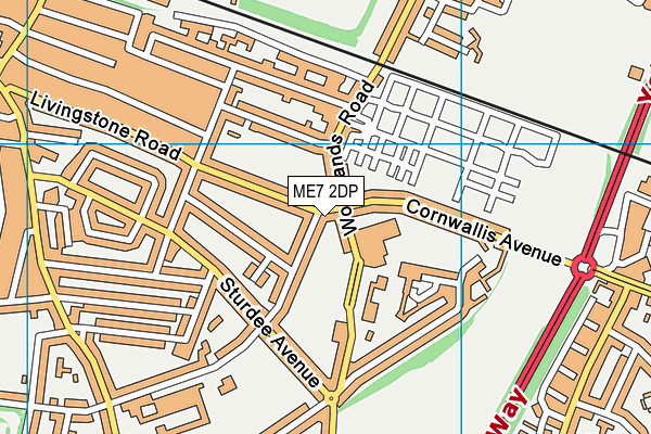 ME7 2DP map - OS VectorMap District (Ordnance Survey)