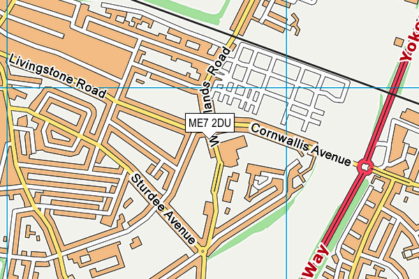 Woodlands Sport Centre map (ME7 2DU) - OS VectorMap District (Ordnance Survey)
