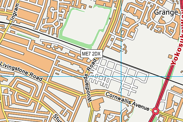 ME7 2DX map - OS VectorMap District (Ordnance Survey)