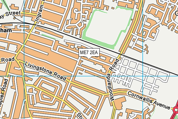 ME7 2EA map - OS VectorMap District (Ordnance Survey)