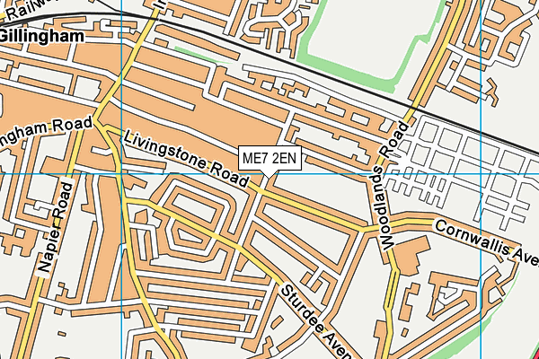 ME7 2EN map - OS VectorMap District (Ordnance Survey)