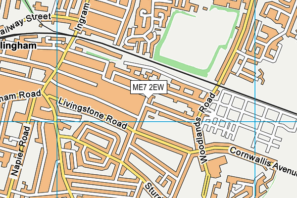 ME7 2EW map - OS VectorMap District (Ordnance Survey)