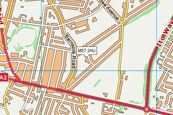 ME7 2HU map - OS VectorMap District (Ordnance Survey)