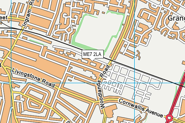 ME7 2LA map - OS VectorMap District (Ordnance Survey)