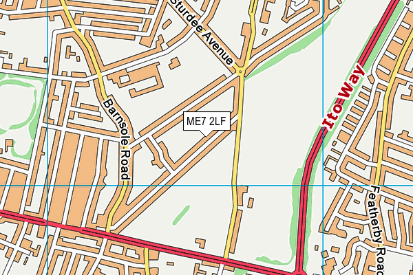 ME7 2LF map - OS VectorMap District (Ordnance Survey)