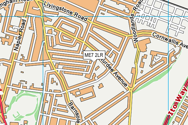 ME7 2LR map - OS VectorMap District (Ordnance Survey)