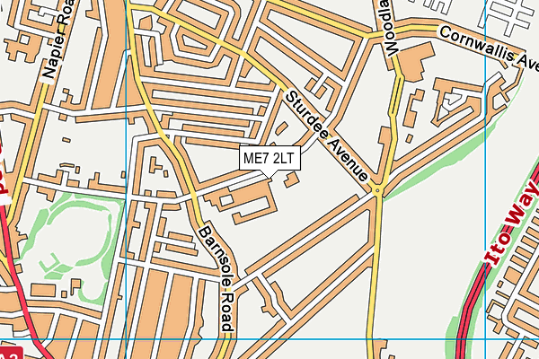 ME7 2LT map - OS VectorMap District (Ordnance Survey)