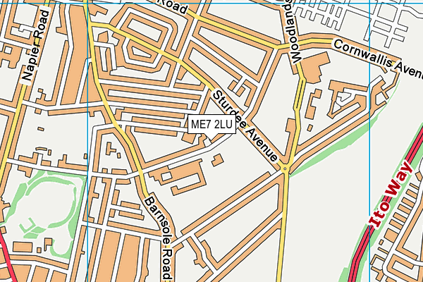 ME7 2LU map - OS VectorMap District (Ordnance Survey)